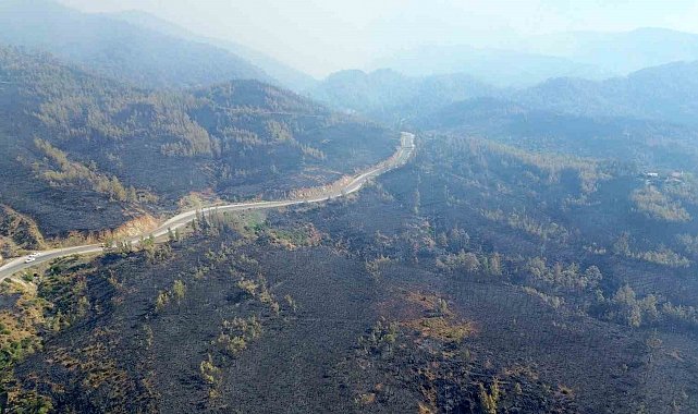 Muğla'da yangın felaketinin boyutu drone görüntüleriyle ortaya çıktı