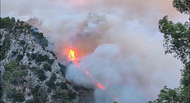 Muğla'daki yangınlara havadan müdahale başladı