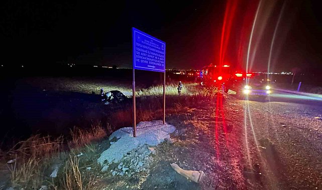 Muratlı'da korkutan kaza: Bir araç alev aldı