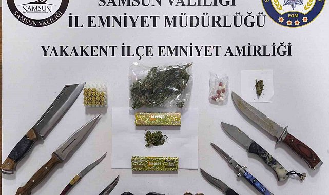 Narko alan uygulamasında silah, uyuşturucu ve radar tespit cihazı ele geçirildi