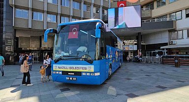 Nazilli Belediyesi'nin 'Mobil Masal Bahçesi' çocukların hizmetine girdi