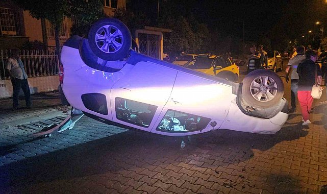 Nazilli'de otomobil takla attı, sürücüsü yaralandı