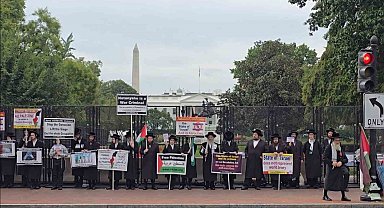Netanyahu, Beyaz Saray önünde protesto edildi