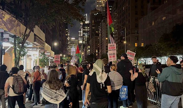 Netanyahu'ya BM konuşması öncesi New York'ta protesto