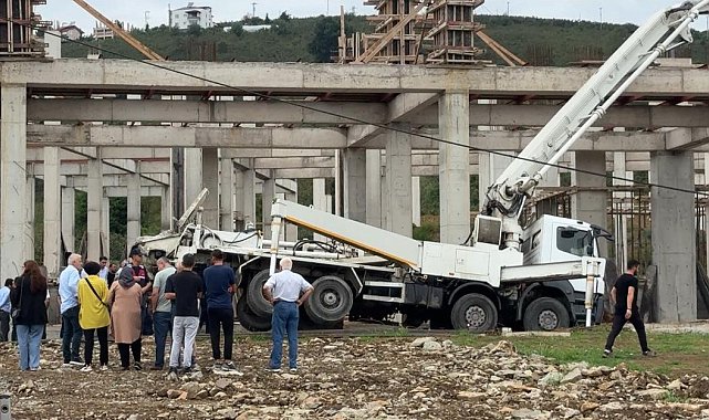 Ordu'da inşaatta beton mikseri devrildi: 1 ölü