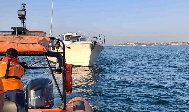 Ortaköy'de makine arazı nedeniyle sürüklenen tekne kurtarıldı