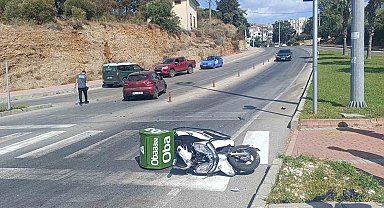 Otomobil ile motosiklet çarpıştı: 1 yaralı