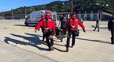 Rize'de askeri helikopterlerin mesaisi sürüyor