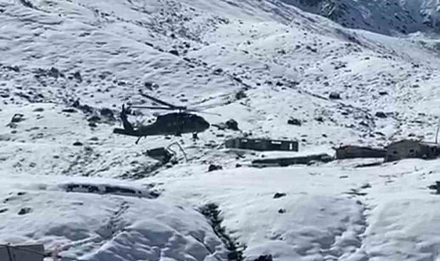 Rize'de yaylalara helikopterle erzak gönderilmeye devam ediliyor