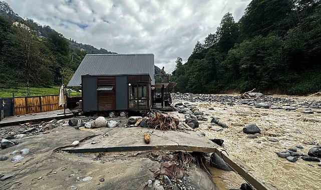 Rize'nin Ardeşen ilçesinin Tunca Beldesi selden zarar gören yerleşim yerleri arasında yer aldı