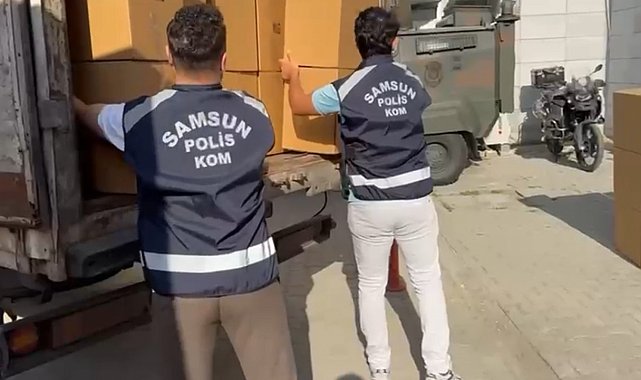 Samsun'da 3 milyon 780 bin kaçak makaron ele geçirildi