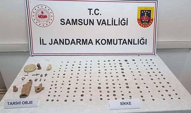 Samsun'da jandarma tarihi eser ele geçirdi