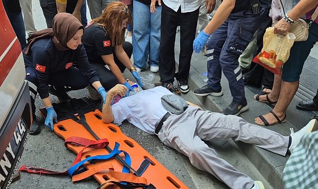 Samsun'da motosiklet yayaya çarptı: 1 yaralı