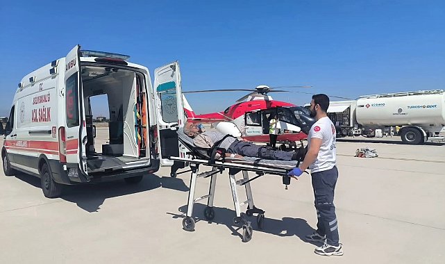 Serebrovasküler hastası, ambulans helikopterle Van'a getirildi
