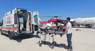 Serebrovasküler hastası, ambulans helikopterle Van'a getirildi