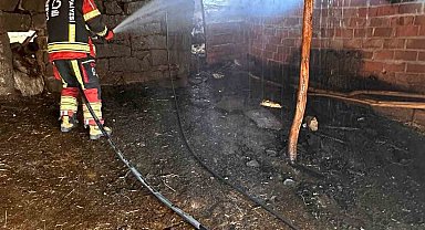 Sındırgı'da ahır yangını