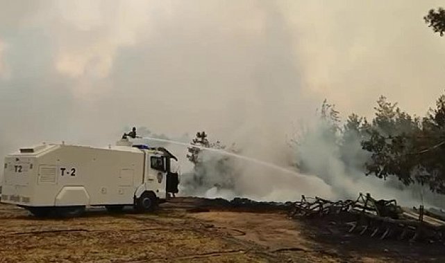 TOMA alevlerle mücadeleye destek verdi