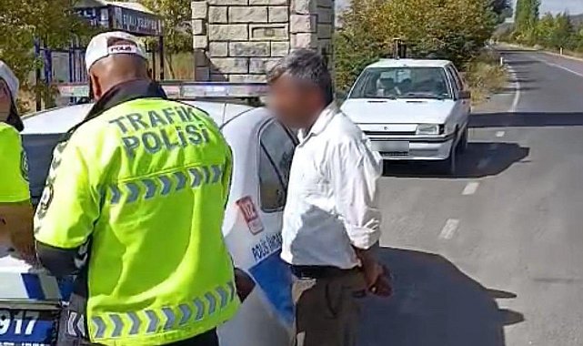 Trafik canavarı yakalandı, ehliyetine el konuldu