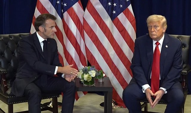 Trump ve Macron görüşmesinde Filistin anlaşmazlığı