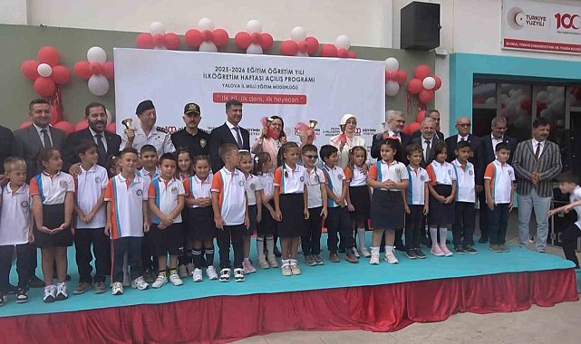 Yalova'da yeni eğitim yılının ilk ders zili törenle çaldı