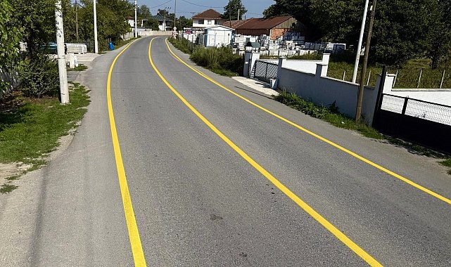 Yol güvenliği için çizgi çalışmaları başladı