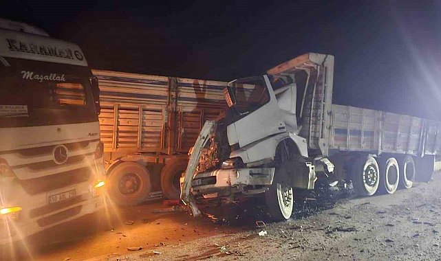 Yol kenarındaki arızalı araca çarptı