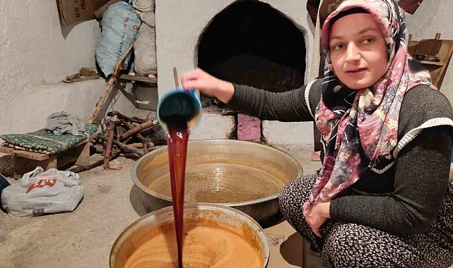 Yozgat'ta pekmez kazanları kaynadı