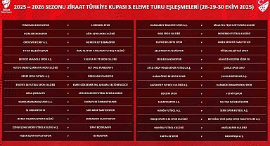 Ziraat Türkiye Kupası 3. Eleme Turu kuraları çekildi