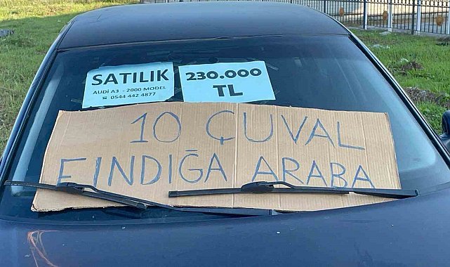 10 çuval fındık getirene araba