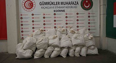 319 milyon TL değerindeki 525 kilo uyuşturucu Kapıkule'de sergilendi