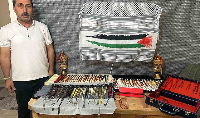 35 yıllık tespih koleksiyonunu Gazze için satışa çıkardı
