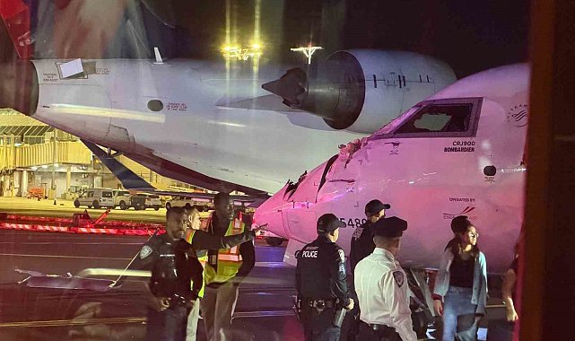 ABD'de LaGuardia Havalimanı'nda taksi sırasında iki yolcu uçağı çarpıştı: 2 yaralı