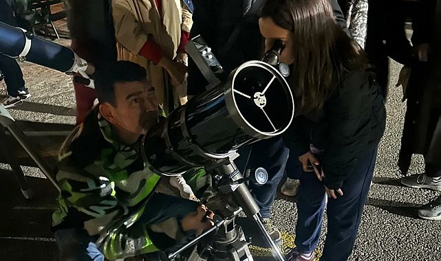 Ahmet Sezer Ortaokulu'nda gece gökyüzü gözlem etkinliği