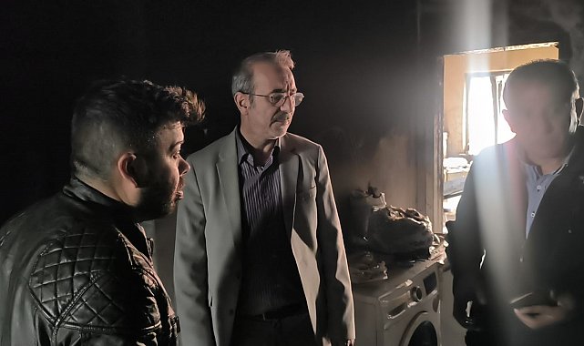 AK Parti'den yangın mağduru aileye destek sözü