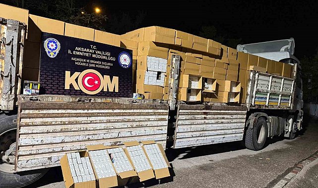 Aksaray'da 26 milyonluk kaçakçılık operasyonu
