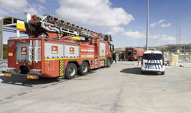 Aksaray'da akaryakıt istasyonundaki yangın korkuttu