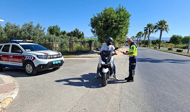 Antalya'da jandarmadan motosiklet denetimi