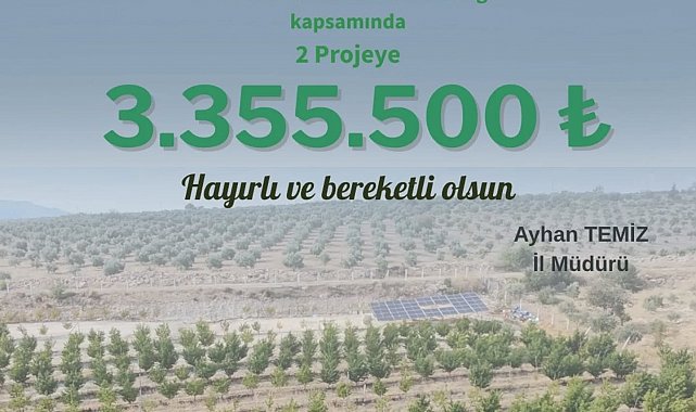 Aydın'da kırsal kalkınmaya 3 milyon TL destek