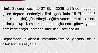 Balıkesir'de okullar deprem nedeniyle 1 gün tatil edildi