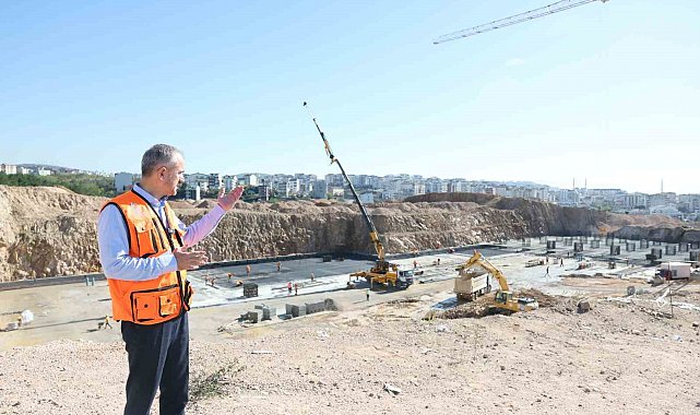 Başkan Çiftçi devlet hastanesi şantiyesinde: "İnşaat hızla ilerliyor"