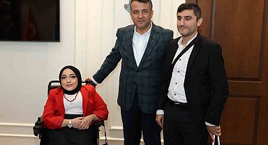 Başkan Doğan'dan engelli sporculara destek