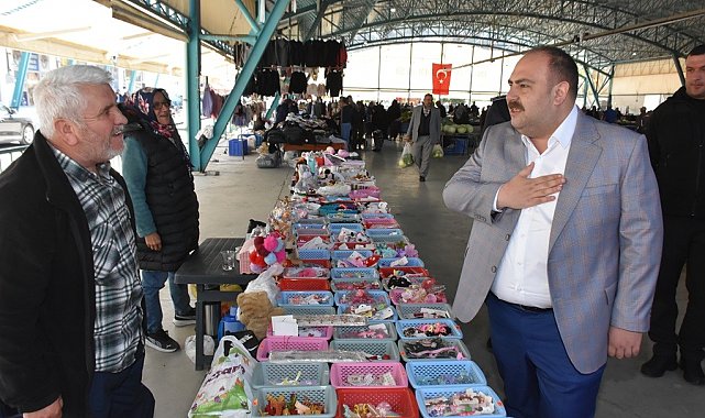 Başkan Hamamcı'dan pazar ziyareti