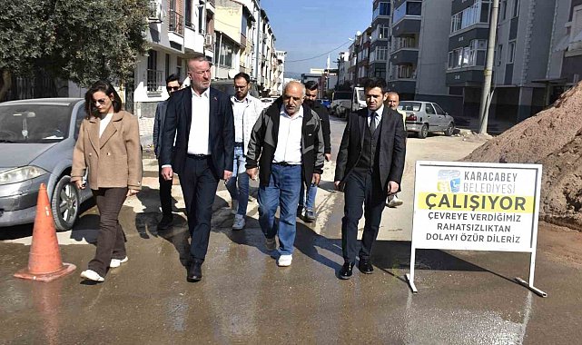 Başkan Karabatı Emirsultan'daki çalışmaları yerinde inceledi