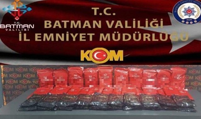 Batman'da 44 kilo kaçak nargile tütünü ele geçirildi