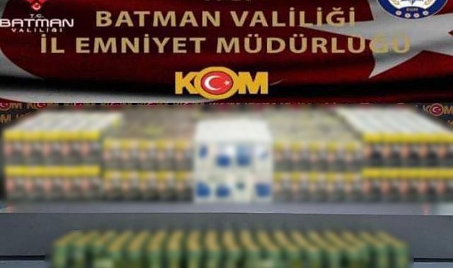 Batman'da minibüste çok sayıda kaçak ürün ele geçirildi
