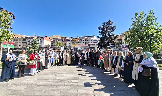 Bayburt'ta 'Gazze için Sessiz Çığlık' etkinliğiyle İsrail protesto edildi