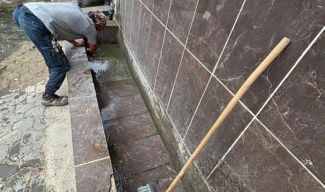 Bayırköy'de çeşme ve çevresi temizlendi