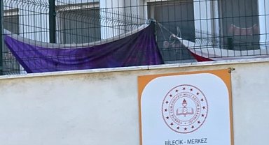 Bilecik'te özel okulda Türk bayrağının yerde sürünmesine tepki