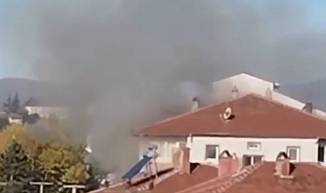 Bolu'da apartman dairesi alev alev yandı