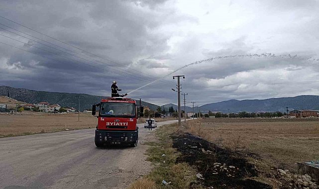 Bucak'ta arazi yangını